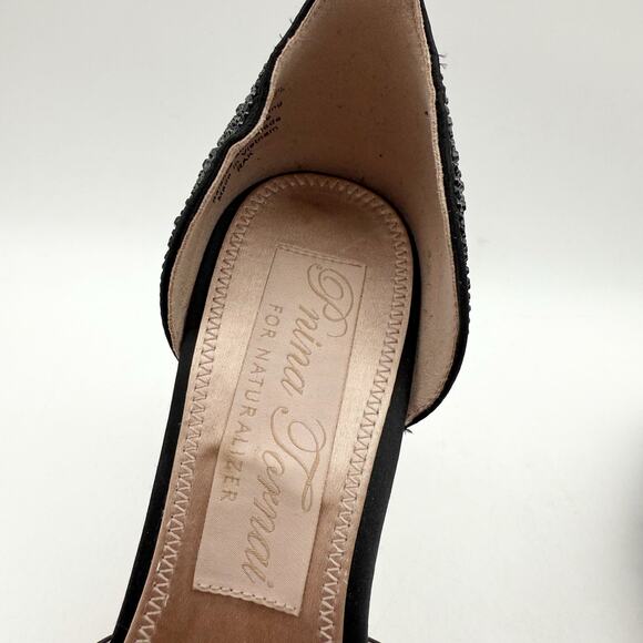 Naturalizer Pnina Tornai Womens Rak Platform Pump US 5.5 M Black Satin EUC - Picture 14 of 14